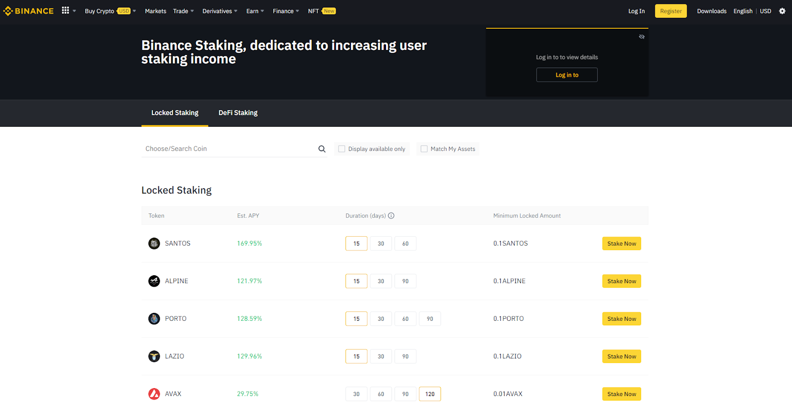 binance staking