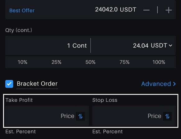 take profit e stop loss