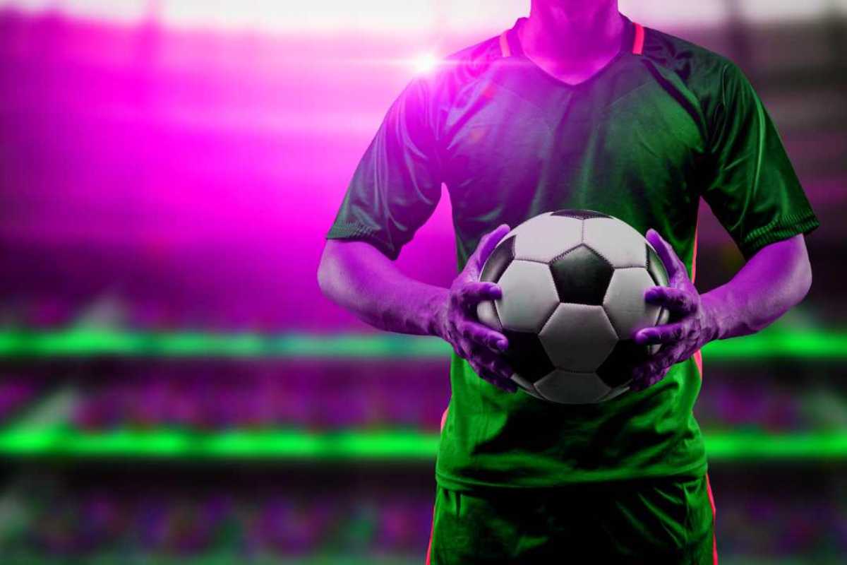 Football 2022 design with Soccer player.media or work of art.