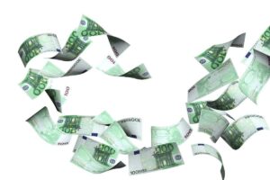 Banconote che volano via