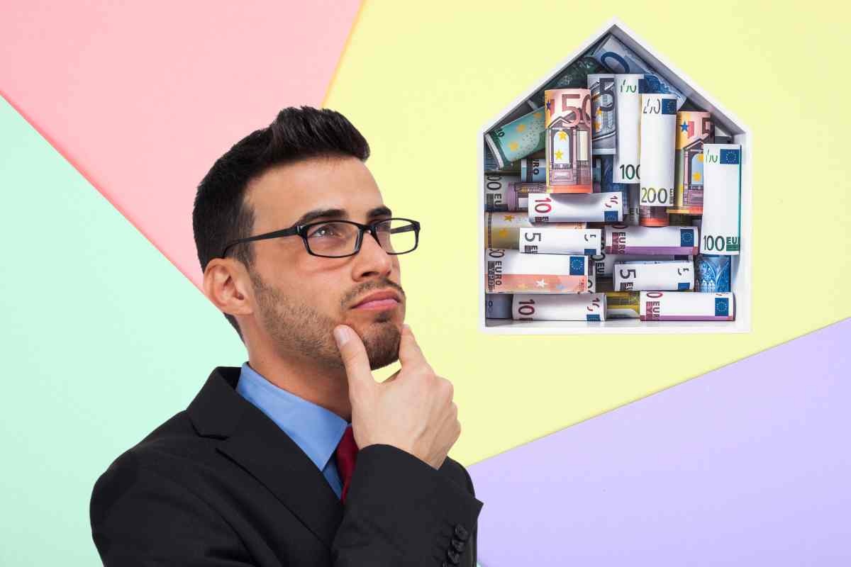 Uomo perplesso e soldi