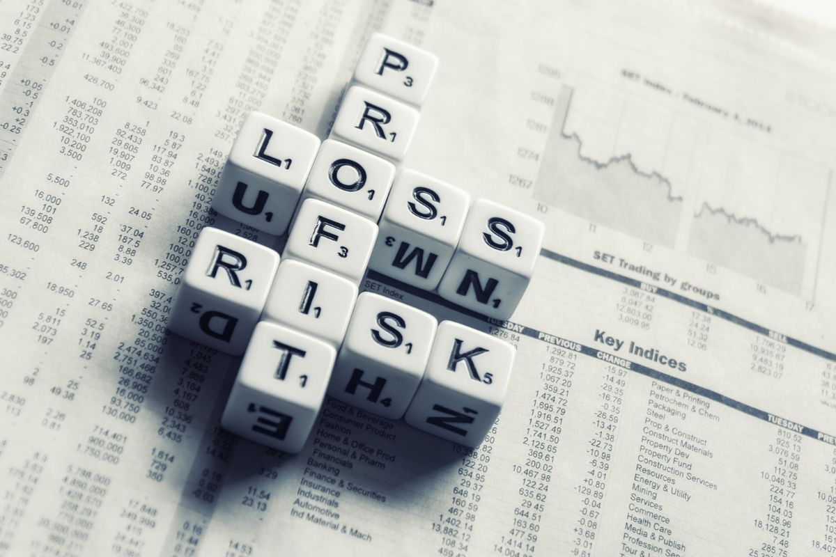 Scritte Profit, Loss e Risk