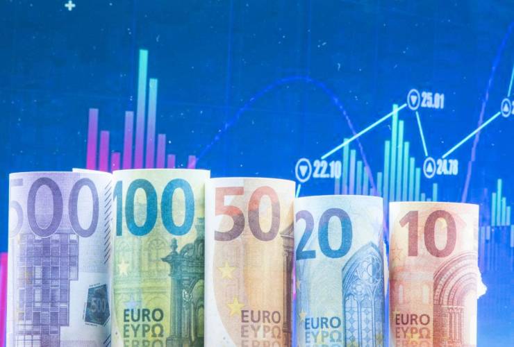 Banconote e grafici mercati