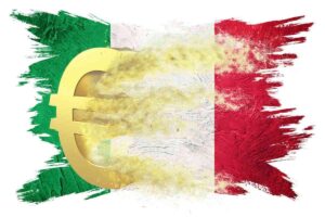 Bandiera Italia ed euro