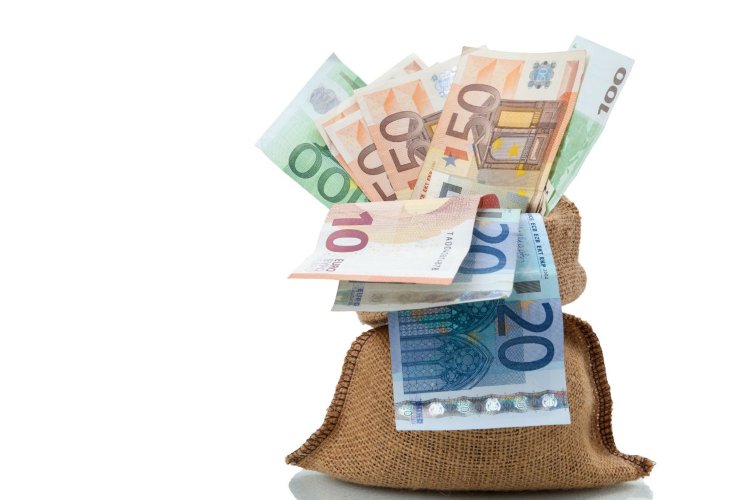Sacco con banconote euro