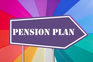 Cartello con piano pensionistico