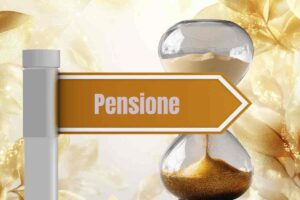Clessidra e cartello pensione