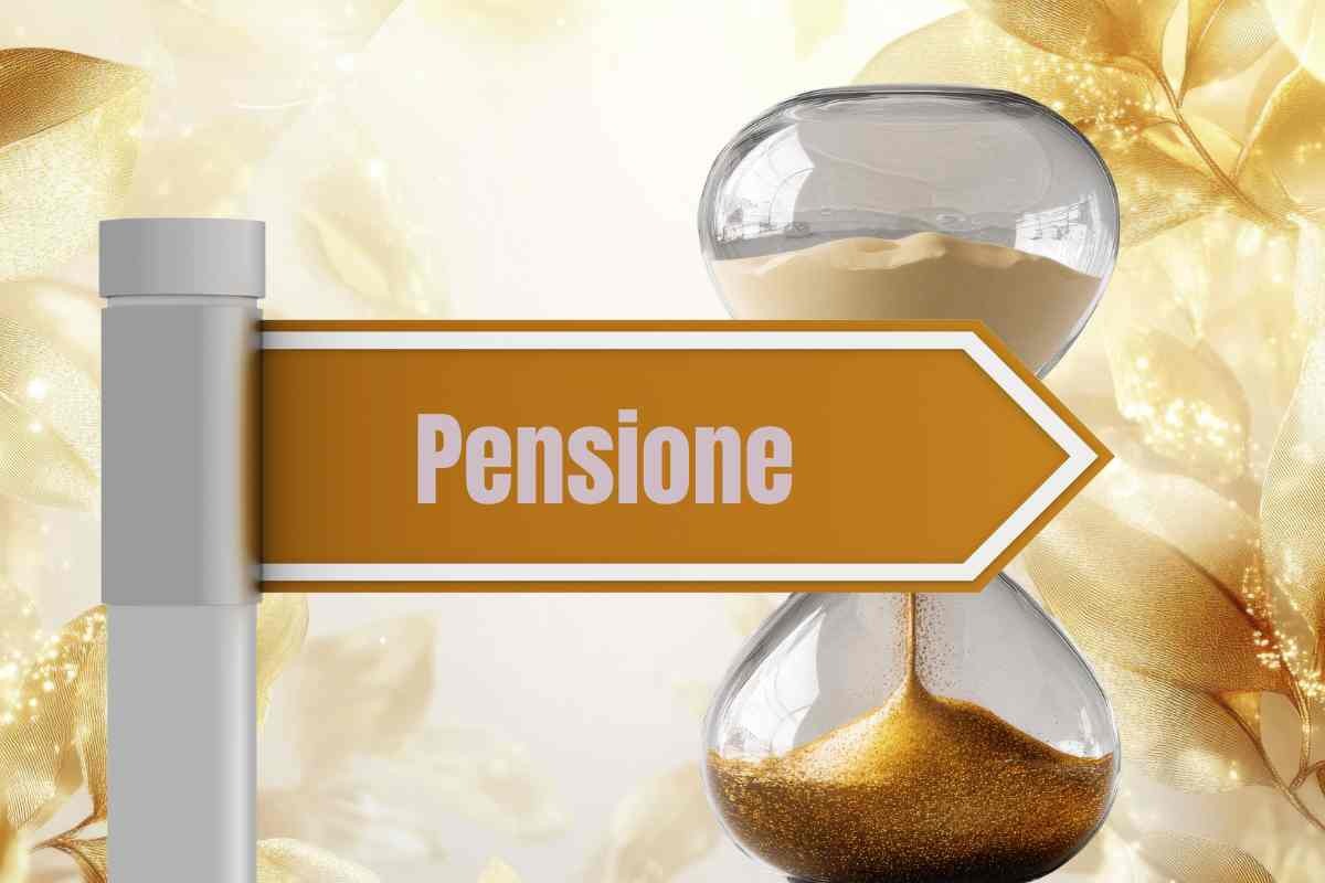 Clessidra e cartello pensione