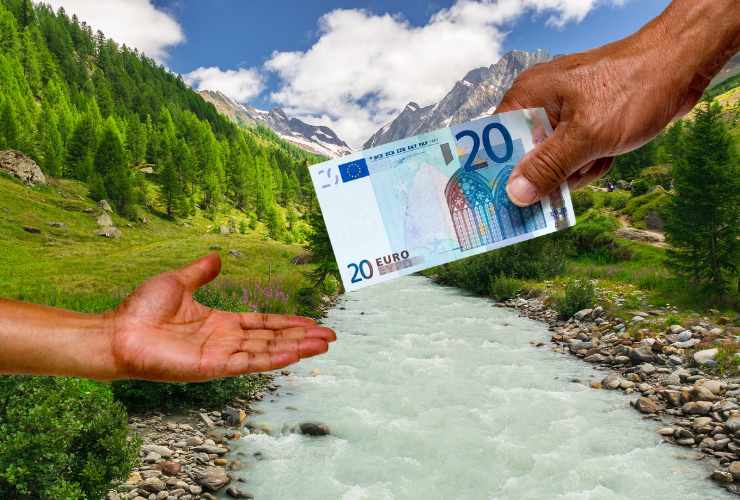 paesaggio fluviale 20 euro