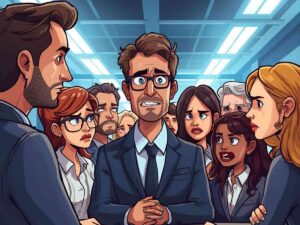 Gruppo di persone preoccupate