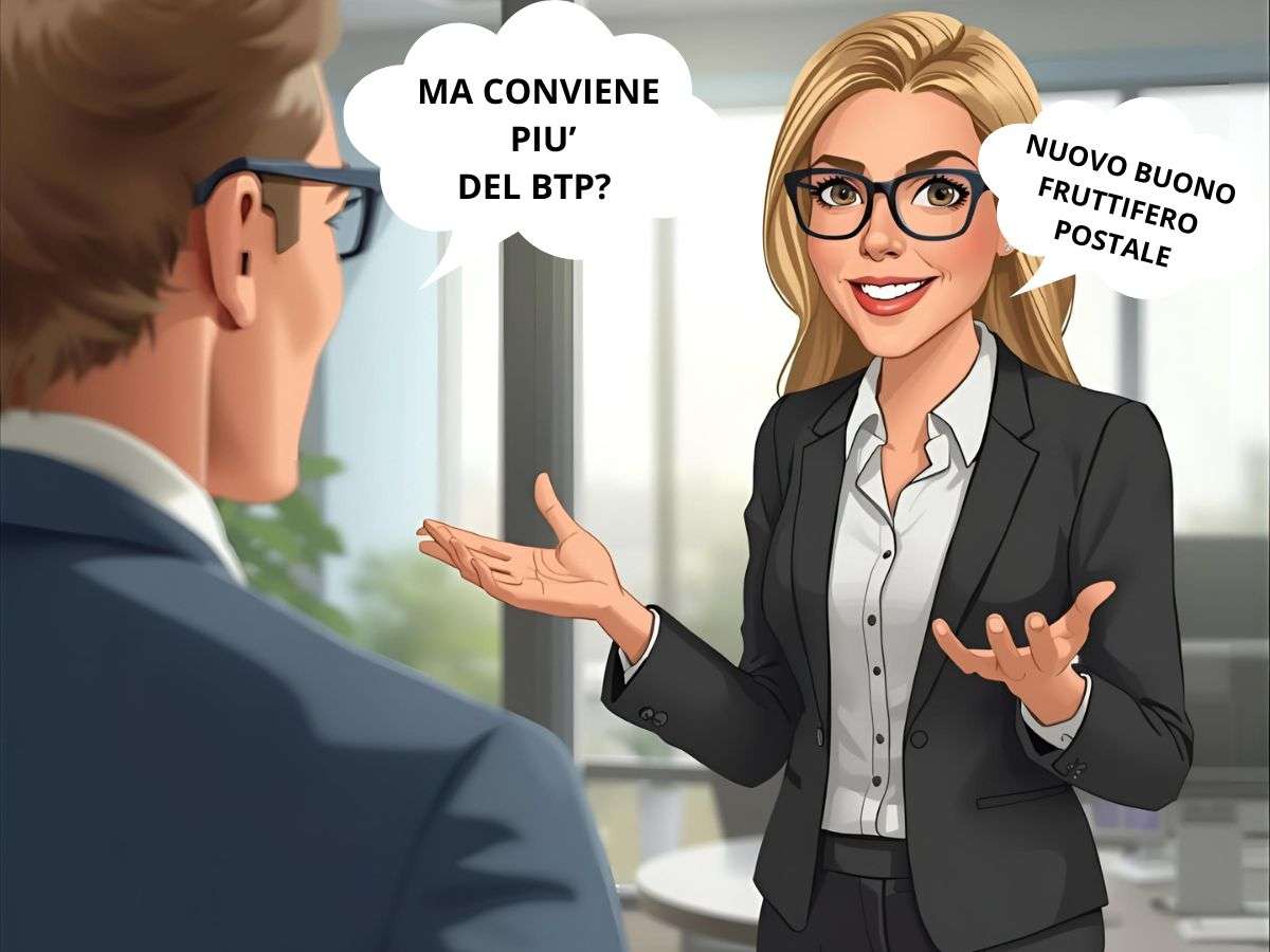 uomo che fa una domanda ad una donna