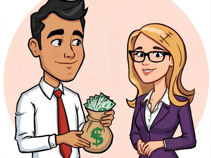 Uomo con soldi che vuole investire in BTP